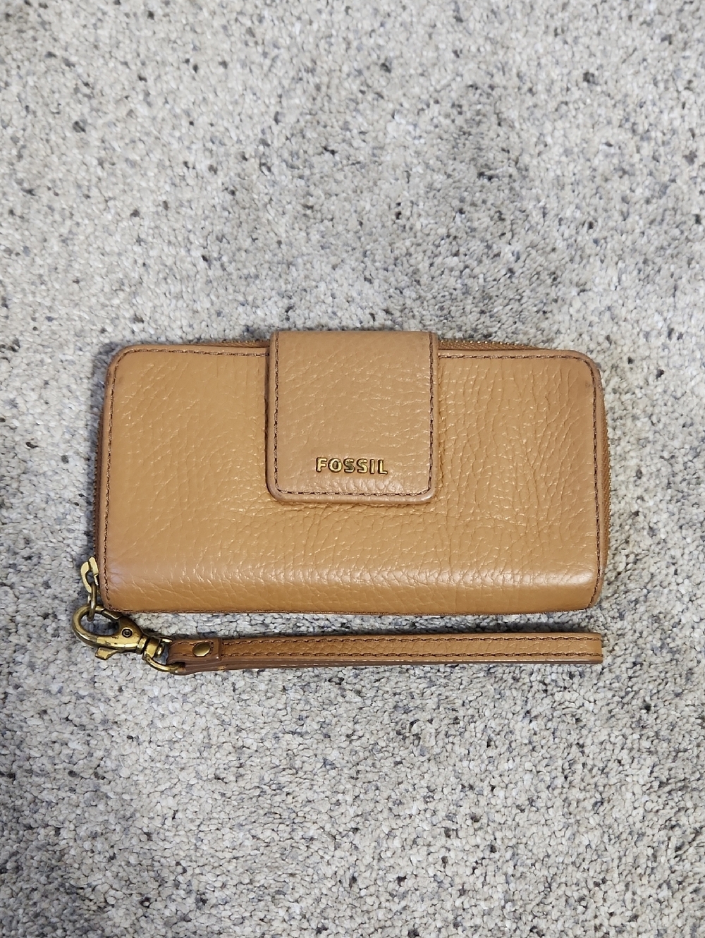 Fossil Madison Zip Around Clutch Wallet in Saddle